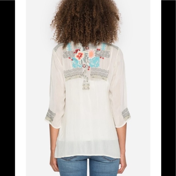 10. Johnny Was Freyja Freyja Embroidered Blouse S - Picture 3 of 16